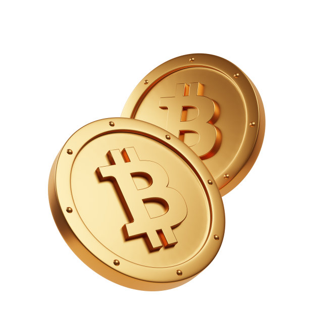 加密货币比特币漂浮在白色背景。孤立的物体图片下载
