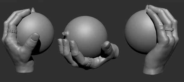 手持球玩具孤立在白色背景3d渲染图片下载