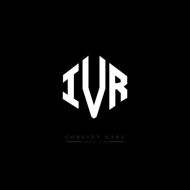 Ivr字母logo设计与多边形形状Ivr图片下载