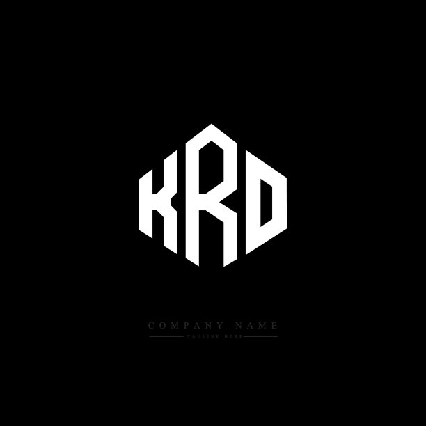 Kro字母标志设计采用多边形Kro形状图片下载