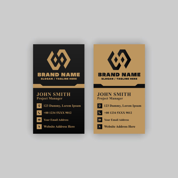 简单的名片模板可编辑可调整大小图片下载