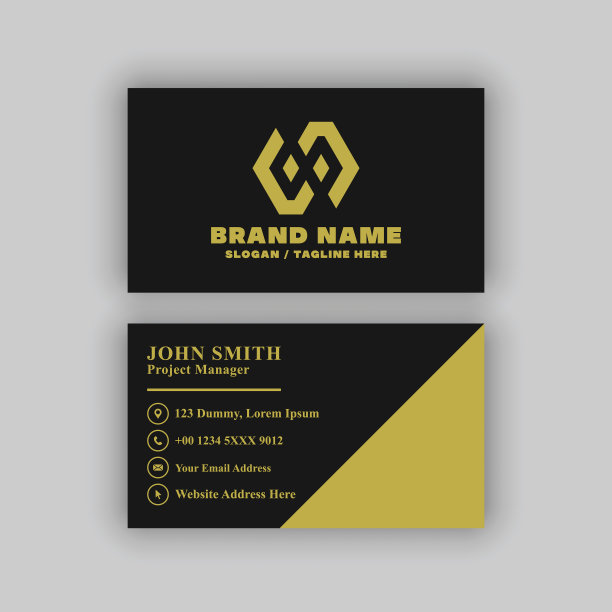 简单的名片模板可编辑可调整大小图片下载