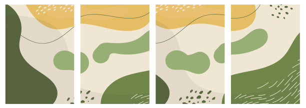 一套极简手绘抽象流体形状图片下载
