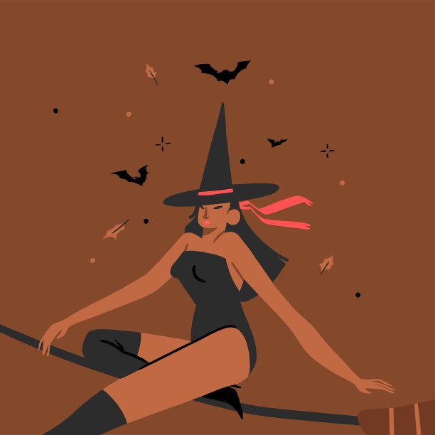 手绘抽象矢量图形剪贴画插图，万圣节节日服装派对成人人物集合设置。令人毛骨悚然的万圣节设计海报概念。万圣节当代艺术快乐。图片下载