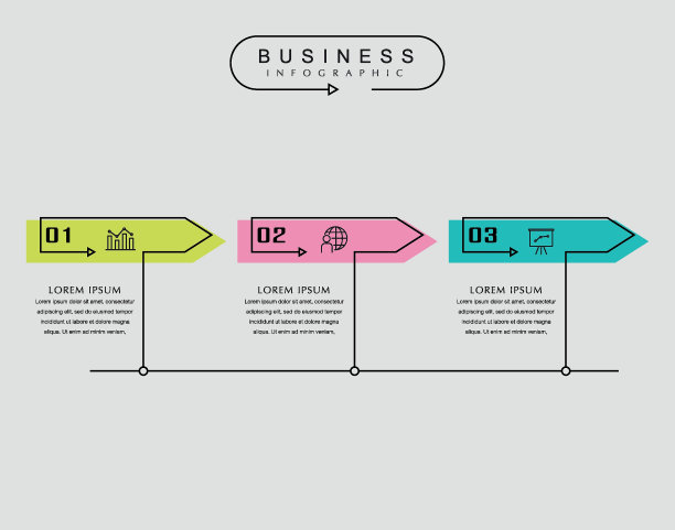 演示信息图表模板设计矢量和营销。用于工作流布局，图表，年度报告，网页设计。带有选项、步骤或过程的业务概念。图片下载