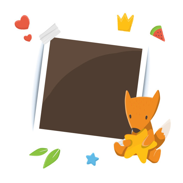 模板宝丽来摄影背景设计矢量图片下载