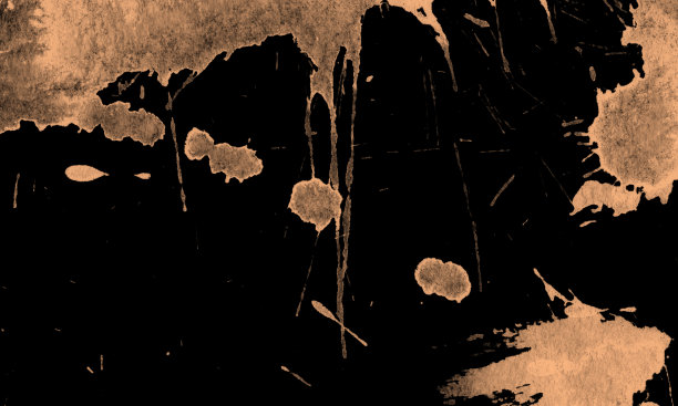 杏墨水溅。难看的东西洒出来了。抽象的背景。图片下载