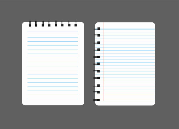 行螺旋记事本。矢量图图片下载