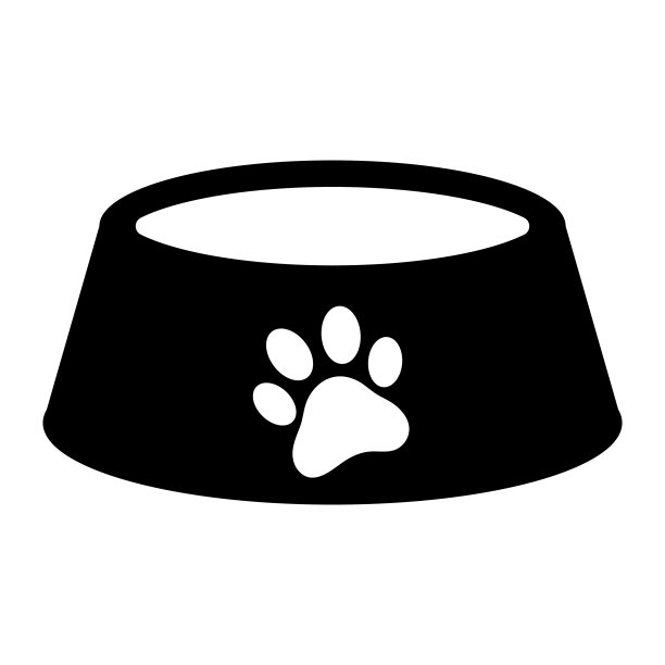 狗碗图标。矢量图图片下载