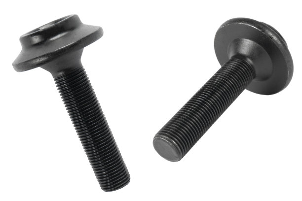 微距拍摄黑色金属螺栓孤立在白色背景。铬合金螺栓隔离。钢螺栓孤立。螺母和螺栓。工作的工具。图片下载