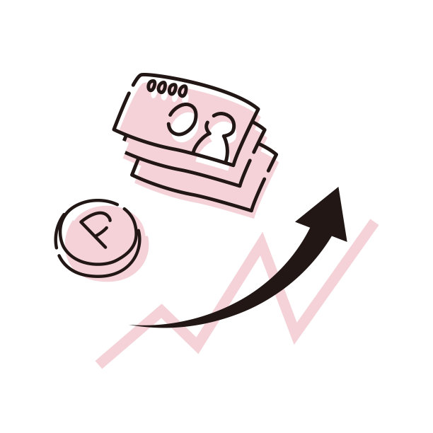 点(P)资金上涨图像及线形图(投资、储蓄、资产管理)图片下载