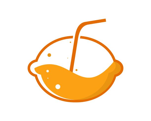 柠檬形状，里面有吸管和果汁图片下载