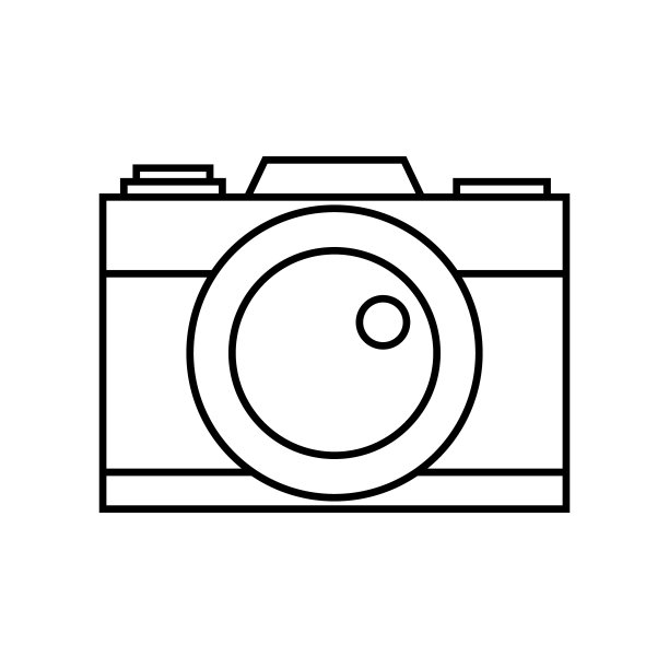 矢量平面轮廓照片相机图标图片下载