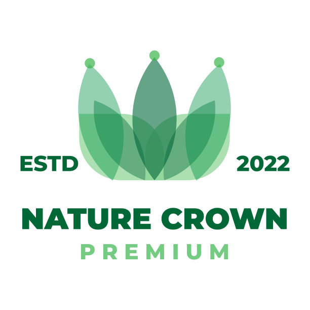 自然的绿色皇冠插图，重叠的颜色图片下载