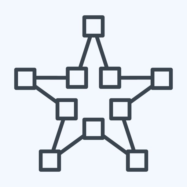 图标画星星。有关平面设计工具符号。行风格。简单的设计可编辑。简单的说明。简单的矢量图标图片下载