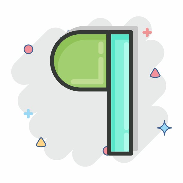 图标的段落。有关平面设计工具符号。漫画风格。简单的设计可编辑。简单的说明。简单的矢量图标图片下载