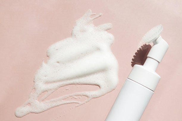 洗面奶，美容护肤化妆品，香皂质地的自然背景图片下载