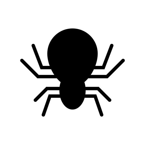 蜘蛛黑色图标白色背景图片下载