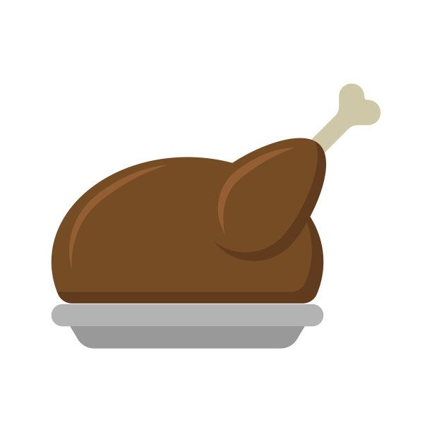 鸡图标孤立在白色背景图片下载