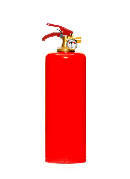 灭火器隔离在白色背景图片下载