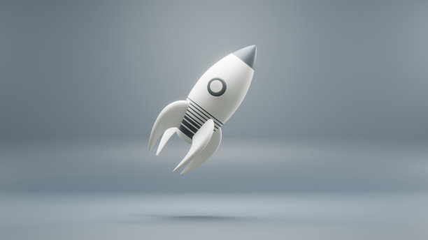 漂亮的抽象，蓝色背景上的黑色火箭筒符号。3 d渲染插图。用于设计的背景图案。图片下载