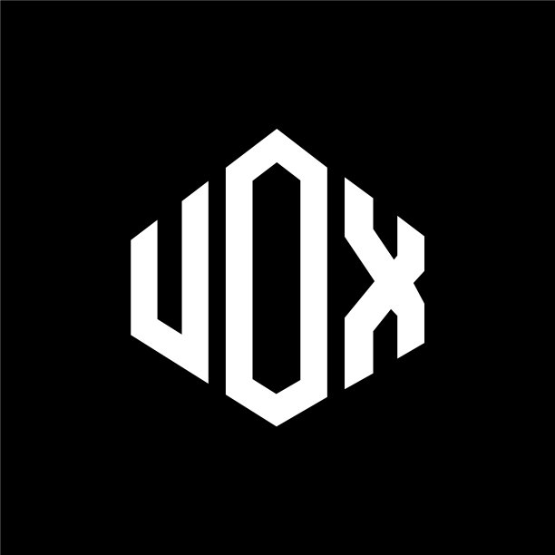 UOX字母logo设计，多边形图片下载