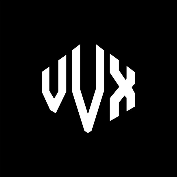 VVX字母标志设计，多边形图片下载