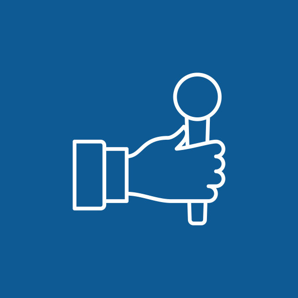 手持麦克风轮廓矢量概念图标图片下载