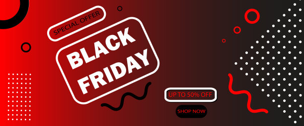 黑色星期五促销横幅。图片下载
