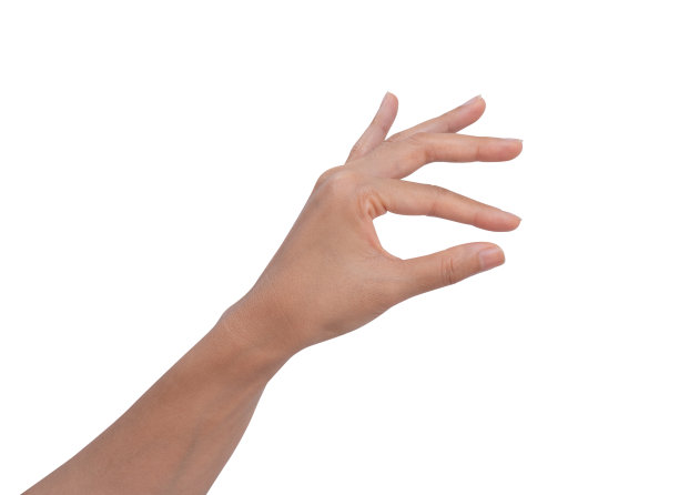 女人的手工制作就像拿起孤立在白色背景上的东西图片下载