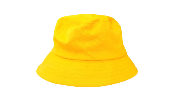 黄色的桶帽孤立在白色图片下载