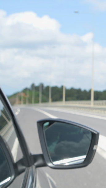 后视镜公路旅行图片下载