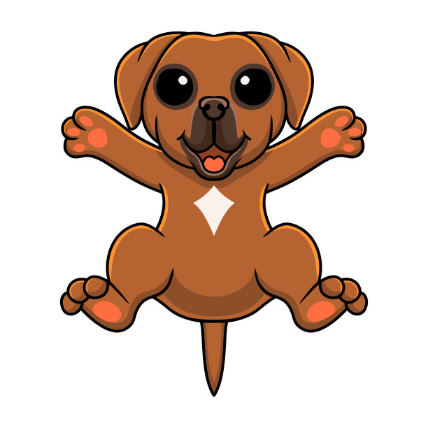 可爱的土狗卡通造型图片下载