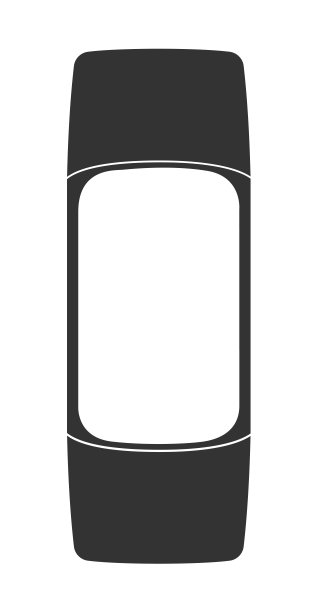 现实的智能手表模型，腕表模板。孤立矢量图图片下载