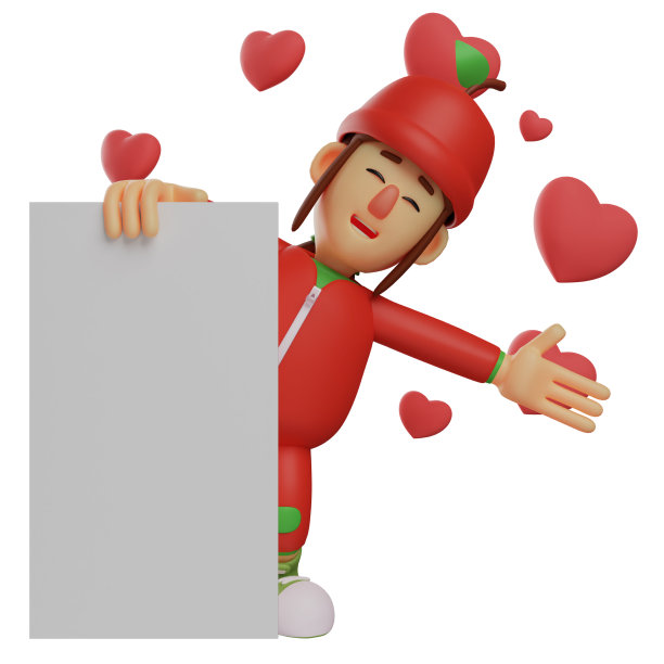 3d水果女孩卡通图片站在一个wh图片下载