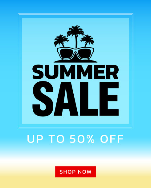 夏季大甩卖50折横幅图片下载
