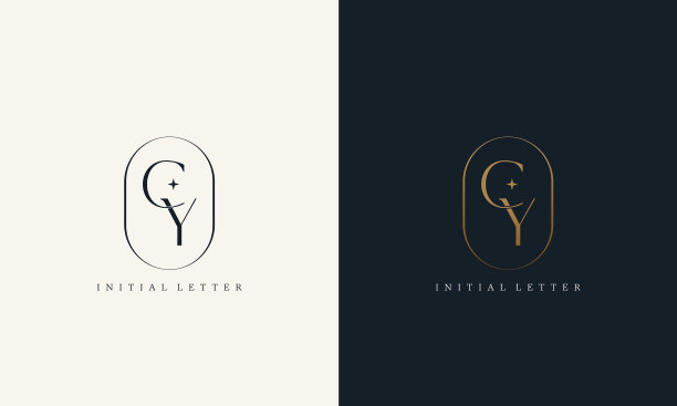 优质cy标志字母与黄金圈框架图片下载