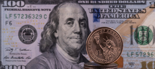 关于美国货币主题的概念性照片图片下载