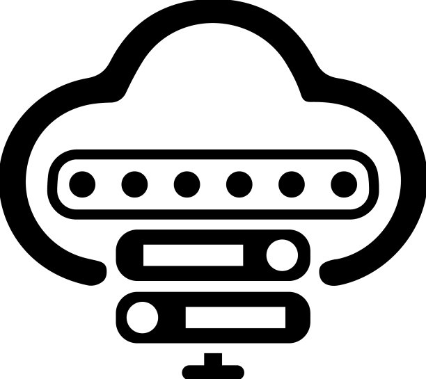 Web主机图标黑色图形图片下载