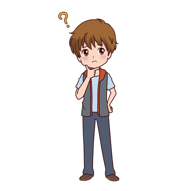 男孩各种姿势的剪辑艺术图片下载