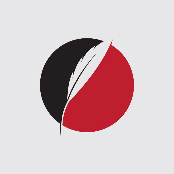 羽毛标志图像设计模板图片下载