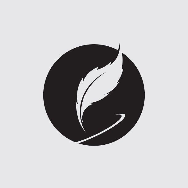 羽毛标志图像设计模板图片下载