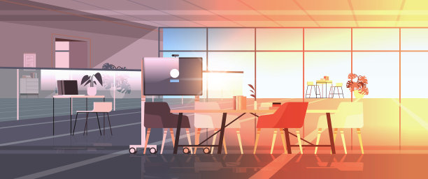 现代商务中心联合办公区办公室图片下载