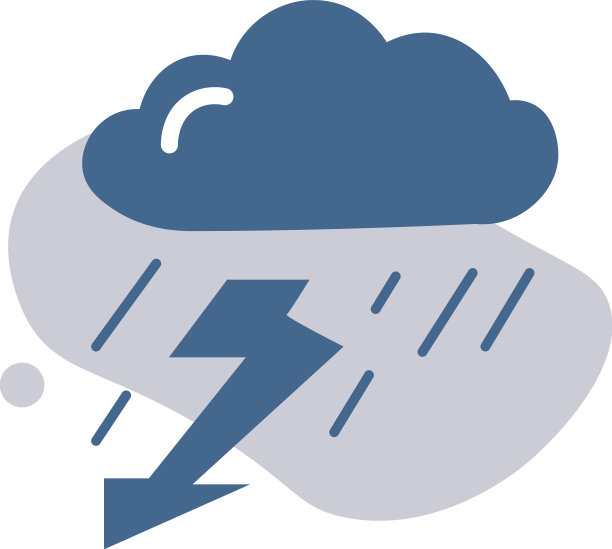 雷暴及闪电天气预报图片下载