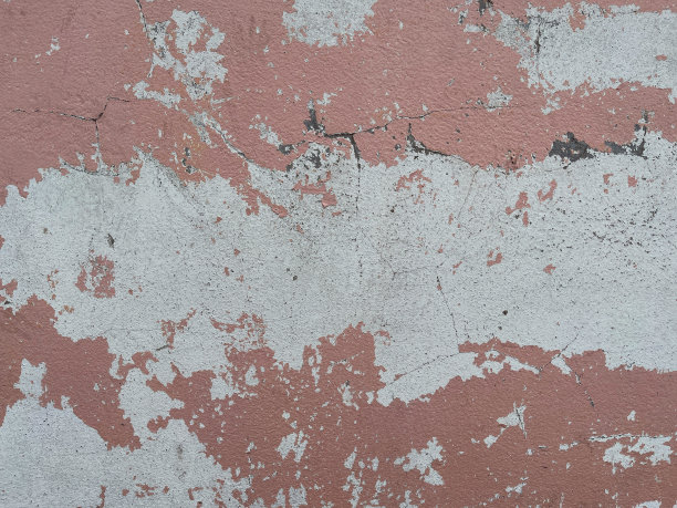 混凝土墙面油漆剥落和裂缝图片下载