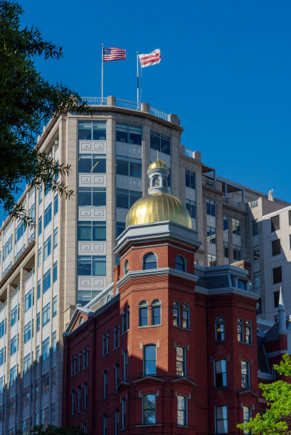 蓝天下的华盛顿特区大楼图片下载