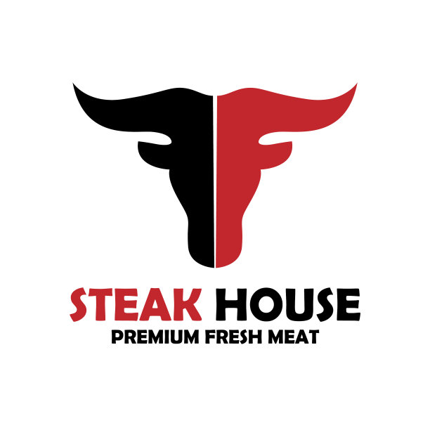 牛排馆设计标志图片下载