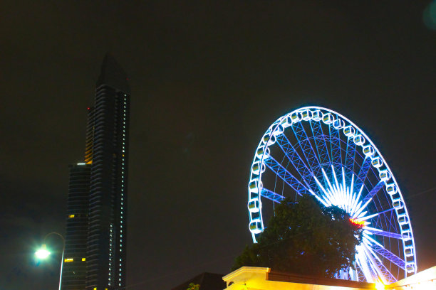 空中摩天轮亚洲曼谷图片下载