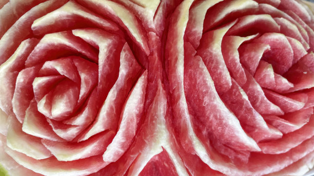 特写的玫瑰图案的西瓜图片下载