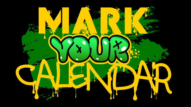 标记你的日历。涂鸦标签。图片下载